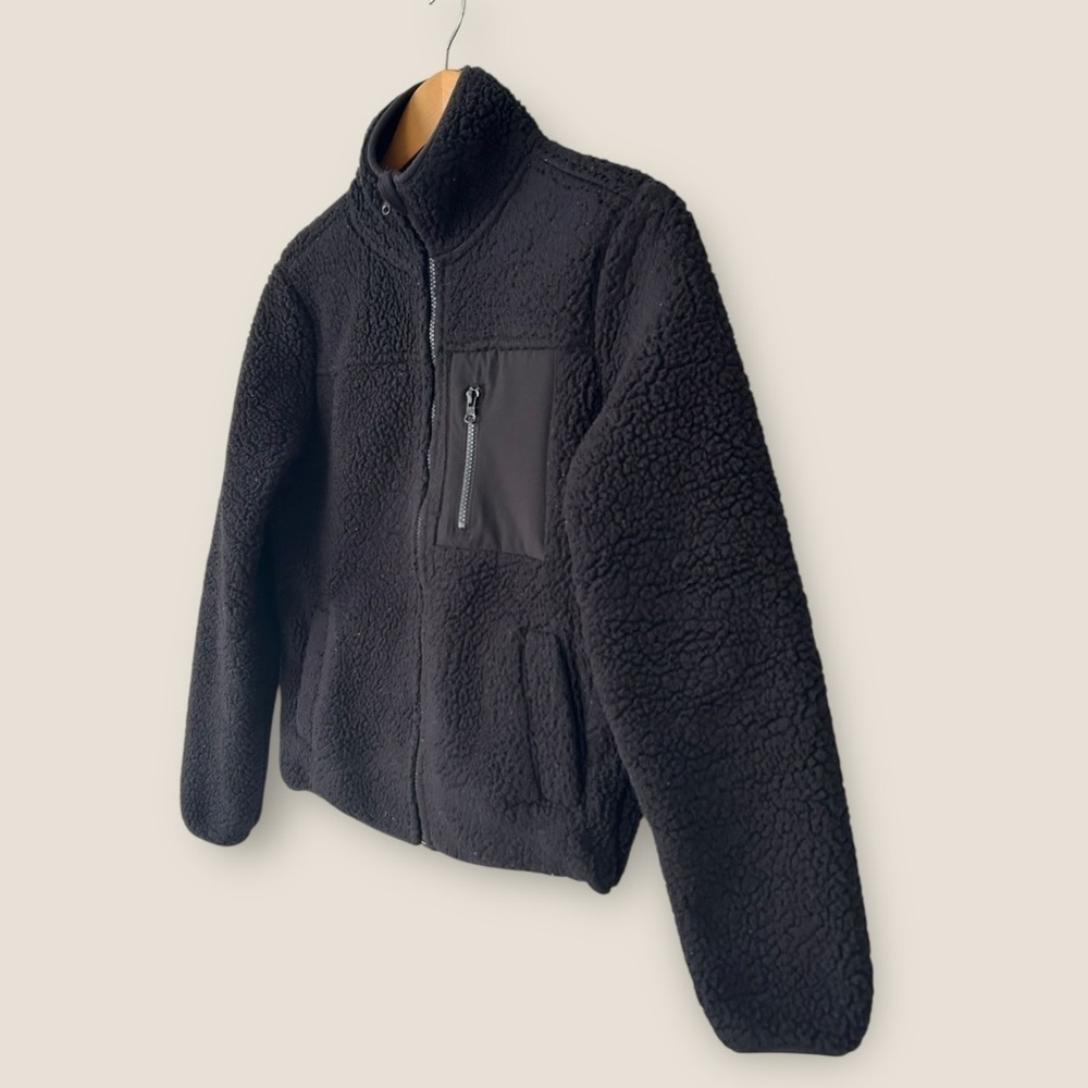 Joe Fresh Black Teddy Jacket with Zip Chest Pocket - Picture 2 of 6